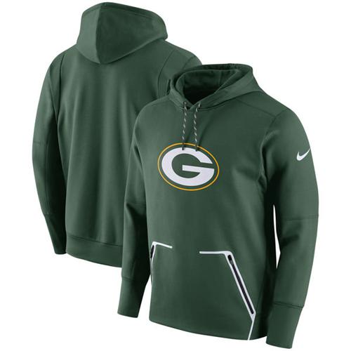 Men's Green Bay Packers Nike Green Champ Drive Vapor Speed Pullover Hoodie - Click Image to Close